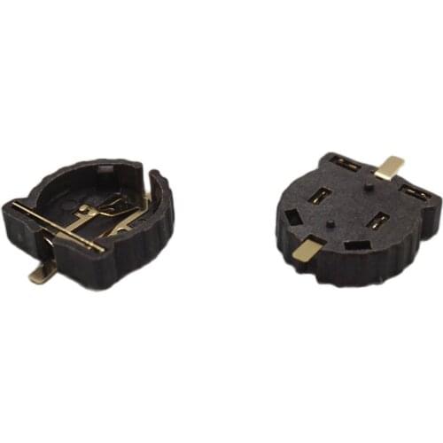 10PCS CR1220 Battery Holder BS-1220-2 socket 1220 SMD battery clamp connector 300C high temperature resistance Free shipping