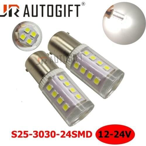 10x Car Signal Lamp 24 led 3030 SMD 1156 Ba15s Led P21W 1157 BAY15D S25 Bulbs 12-24V Turn Signal Light Reverse Rear Parking Lamp