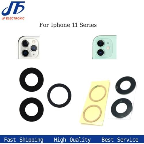 10set/lot Camera lens Replacement For Iphone 11 Pro Max Rear Back Camera glass Lens With Glue Adhesive