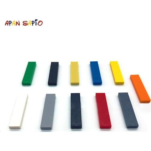 500pcs DIY Building Blocks Smooth 1x4 Dots Thin Figure Bricks Educational Creative Size Compatible With 2431 Toys for Children