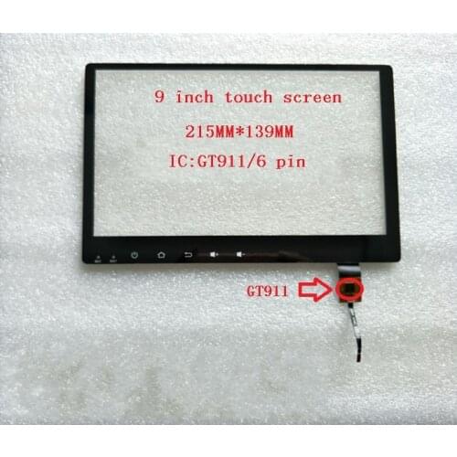 215*139 9 inch android navigation touch screen JTS018 IC:GT911 6 pin