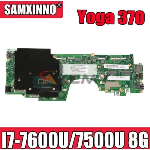Akemy For Lenovo ThinkPad Yoga 370 Laptop Motherboard LA-E292P Motherboard I7 7600U 7500U 8GB RAM FRU 01HY153 01HY155 01HY169
