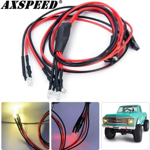 AXSPEED SCX24 LED Light Lamp Bumper Headlights Fog Light for 1/24 Axial SCX24 AXI00001 Front Bright Lights Upgrade Parts