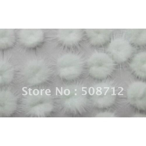 Free shipping!!!!500pcs mink fur ball embellishment sew trim for DIY craft hair accessory 30mlight green