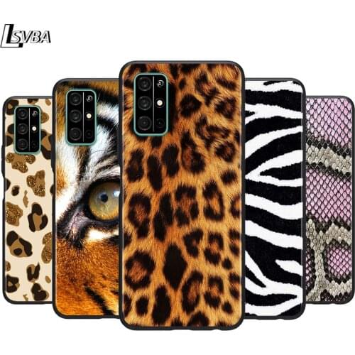 Hot Tiger Leopard for Huawei Honor 30 20S 20 10i 9S 9A 9C 9X 8X 10 9 Lite 8A 7C 7A Pro Phone Case Black Cover