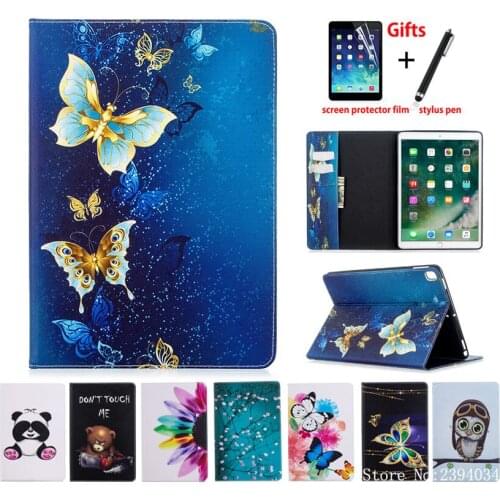 Case For iPad 10.2 2019 7th Generation Cover For iPad Pro 10.5 Air 3 2019 Cover Funda Tablet Fashion painted Stand Shell +Gift