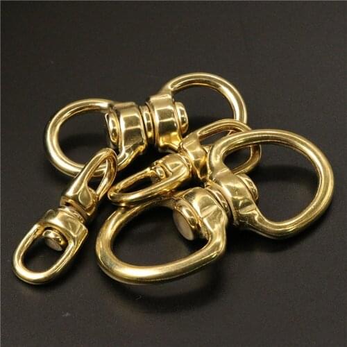 DIY solid brass belt buckle swivel hook for bag accessories 5pcs/lot