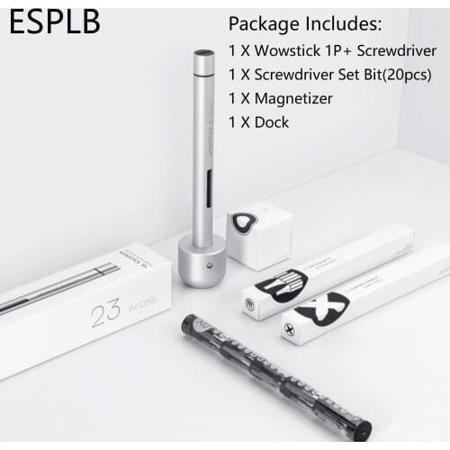 Wowstick 1P+ 1P Pro Try Electric Screwdriver Bit Set Precision Cordless Battery Powered Screwdriver with 20pcs S2 Magnetic Bits