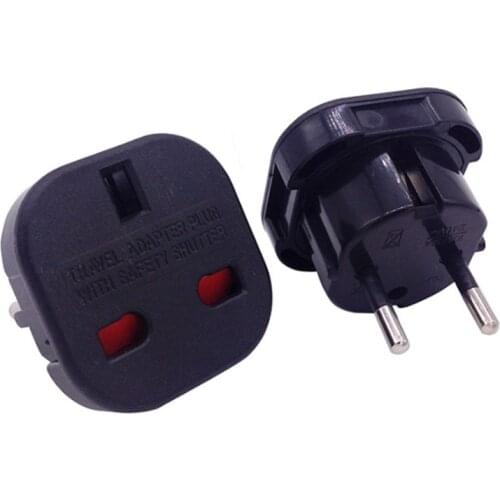 EU German European Plug Adapter UK To EU Euro Germany AC Travel Power Adapter Converter Electrical Plug Socket Charger Outlets