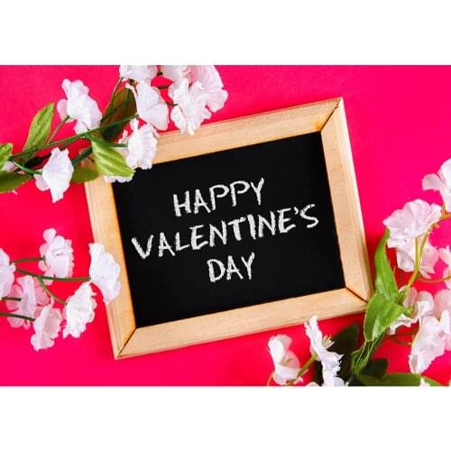 Photography Backdrop Chalk Board Flowers Computer Printed Background for Wedding Lovers Valentines Day Photophone Photo Studio