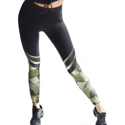 CUHAKCI Push Up Leggings Sportswear High Waist Pants Workout Camouflage Stripe Womens Leggins Female Bodybuilding Gym Trousers