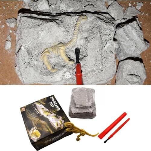 Dinosaur Fossil Model Toy Kids Pretend Play DIY Simulation Tool Kits Archeology Early For Children Education Excavation V5O6