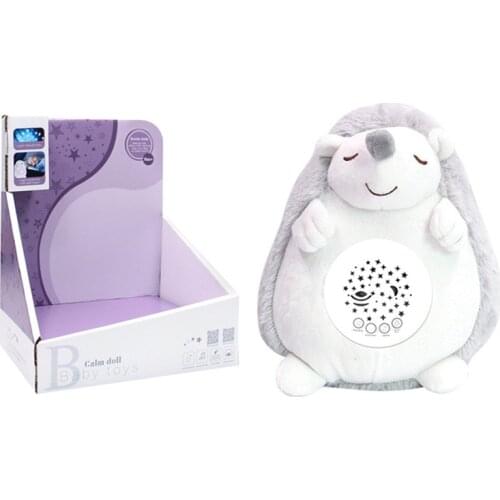 Cartoon Plush Starry Night Dream Projection Lamp Children Baby Night Sleep Light Battery Projection Lamp baby soothing dolls sle