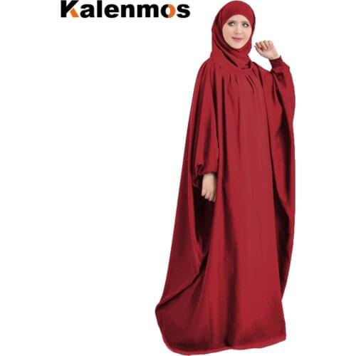 Muslim Women Long Khimar overhead Hooded Abaya Maxi Dress Islamic Clothing Prayer Garment Ramadan Robe Kaftan Jilbab Djellaba