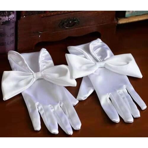 New sweat white ivory finger fashion bridal wedding gloves dancing party women performance gloves free shipping