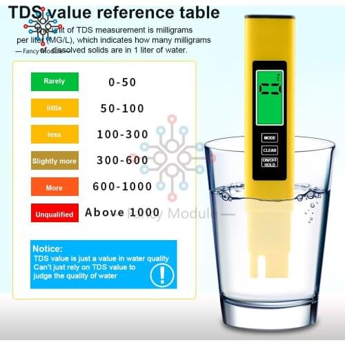3-in-1 Aquarium PH And TDS EC Temperature Meter PH Tester Digital PPM Digital Water Tester Pen Type PH Meter Readout Accuracy