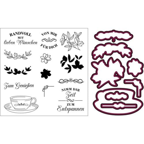 German Text Silicone Clear Rubber Stamp Sheet Cling Scrapbooking DIY Cute Pattern Photo Album Paper Decoration