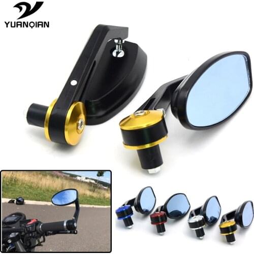 Dropship bar ends Motorcycle 7/8" 22mm Handlebar End Side Rearview MirrorsFor Kawasaki GTR1400 CONCOURS H2 H2R MONSTER ZX9R