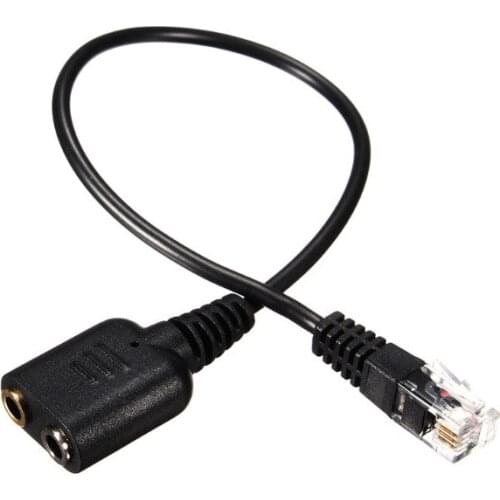 RJ9 To 2 Port 3.5mm Female Jack headset Adapter Cable for Telephone Headset to CISCO