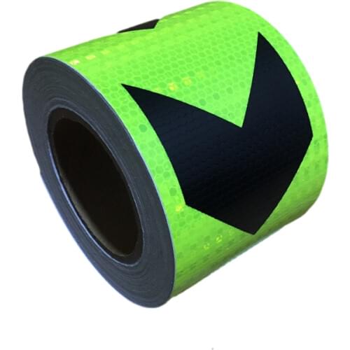 10CM*1M Road Traffic Guide Sign Self-adhesive PVC Fluorescent Reflective Tape