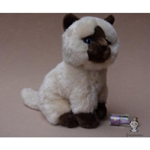 Cute Siamese Cat Plush Doll Toys Simulation Stuffed Animal kids Toys Cats Dolls Gifts Female