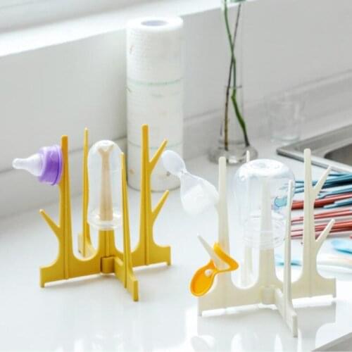 Bottle Drying Rack Baby Feeding Bottles Drain Rack Pacifier Cleaning Dryer Drainer Storage Creative Tree Branch Holder