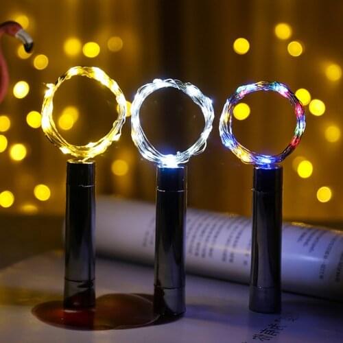 Wine Bottle Lights, 6 Pack 20 LED Wine Cork Starry String Fairy Lights Battery Powered Copper Wire DIY Wine Bottle String Lights