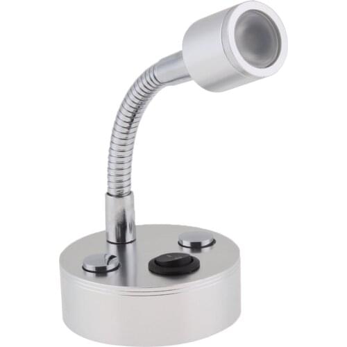 RV Boat LED Reading Lamp Flexible Gooseneck Interior Light 12V 1W 100LM