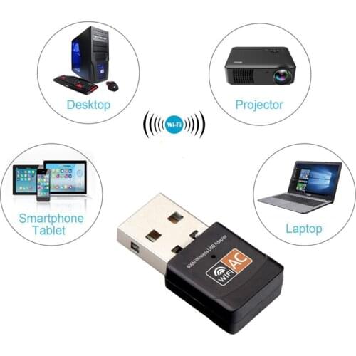 USB WiFi Adapter 2.4GHz 5GHz WiFi Antenna Dual Band 802.11b/n/g/ac Mini Wireless Computer Network Card Receiver