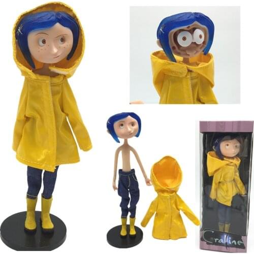 In Stock NECA Movie craline Ghost Mom Caroline Raincoat Edition Take off clothes Action Figure Toy Doll Gift 6.4inch