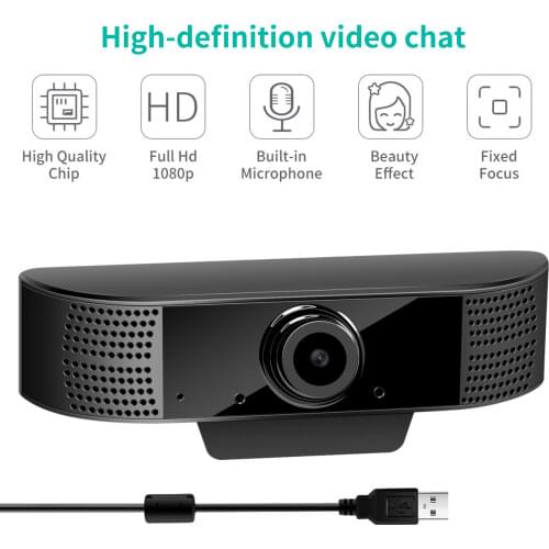 30-degree rotatable 2.0 HD webcam 1080p USB camera video recording web microphone camera for PC computer