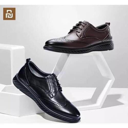 Youpin youpin PEPETIE Mixed cowhide casual shoes Liquid PU perfusion antibacterial insole top cowhide TPU heel support