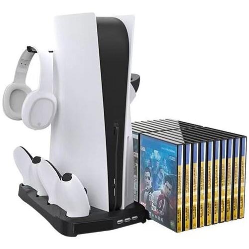 For PlayStation5 DE/UHD Console Dual Charger Stand Charging Dock Base Bracket For PS5 Game Console Double Seat Charging Dock