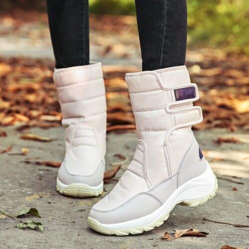 Casual wedges shoes women snow boots 2021 warm fur plush solid winter boots women shoes platform ankle boots women botas mujer
