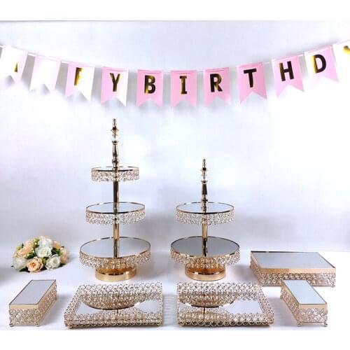 Gold wedding cupcake stand barware decorating cooking cake tools bakeware set party dinnerware