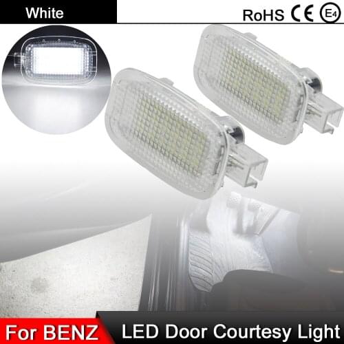 2Pcs For Benz W169 W204 W216 W212 C207 X204 W221 C197 LED Luggage Trunk Glove Box Lamp Door Courtesy Interior Footwell Light