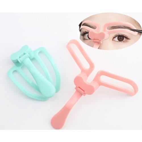 2 pcs Reusable Eyebrow Stencils Shaping Grooming Eye Brow Make Up Model Template Reusable Design Eyebrows Styling Tool