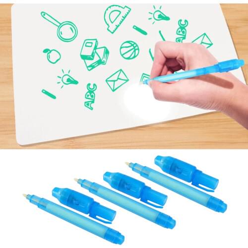 3Pcs Invisible Ink Pens UV Light Highlighter Marker for Paiting Writing Tool