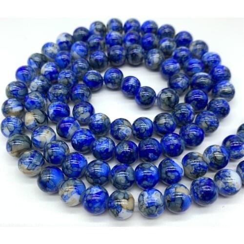 4/6/8/10mm Double Colors Glass Beads Round Loose Spaced Beads For Jewelry Making DIY Charms Jewelry Beads YBP305