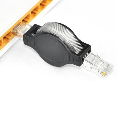 4.9FT Portable Retractable RJ45 Ethernet Wire LAN Cord Internet Network Cable 1.5 m