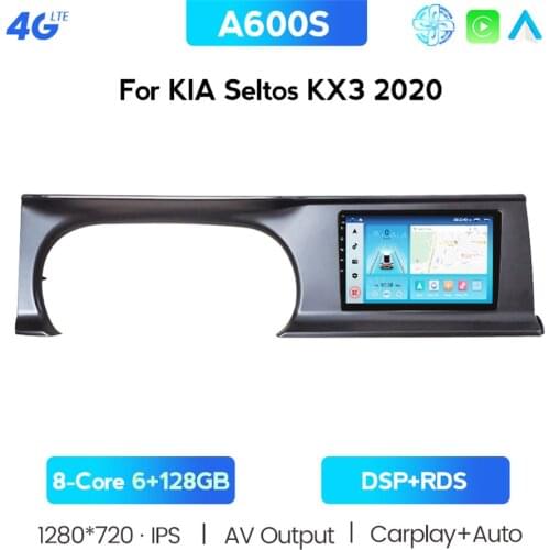 4G LTE Android 10 6GB + 128GB Car Multimedia Player Head Unit For KIA SELTOS KX3 2020 Radio GPS Navi WIFI BT USB SWC 2Din NO Dvd