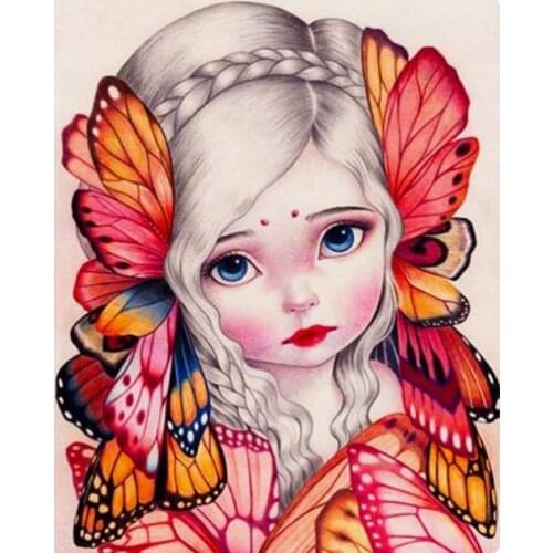 5D DIY Poured Glue Diamond Painting Kits Scalloped Edge Unique Handcraft Gift Home Wall Decoration Soft Canvas Fall Decor