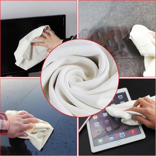 A5KD Natural Shammy Chamois Leather Car Cleaning Towels Drying Washing Cloth New