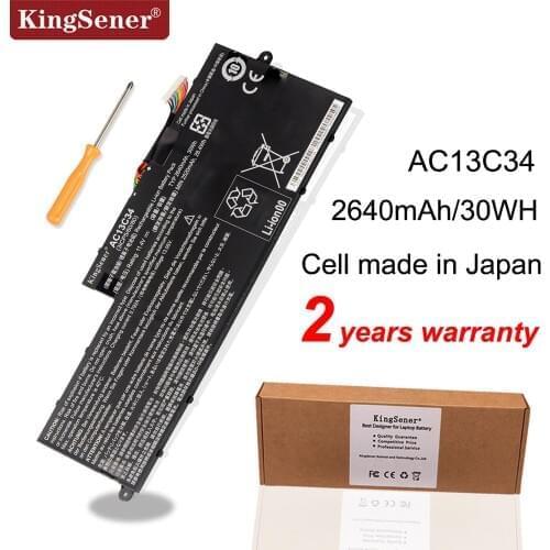 KingSener New AC13C34 Laptop Battery For Acer Aspire V5-122P V5-132 E3-111 E3-112 ES1-111M MS237 KT.00303.005 11.4V 2640mAh/30WH