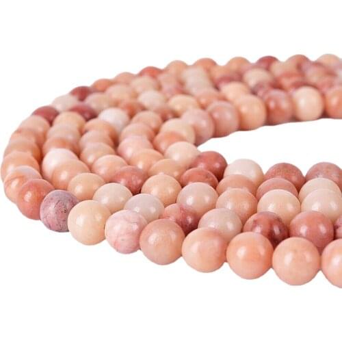 Natural Pink Jade Scattered Beads Pink Aventurine DIY Ornament Scattered Beads Accessories beads for jewelry making