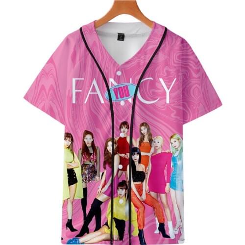 TWICE New album FANCY YOU 3D baseball t-shirt women summer hip hop tshirt t-shirt women short sleeve t shirts Tops Kpop Clothes