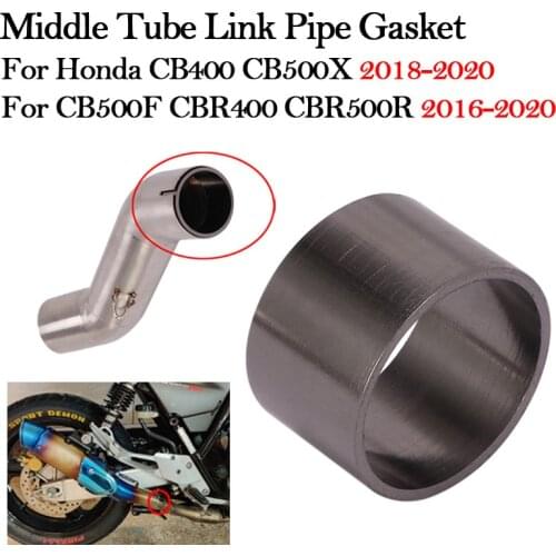 Motorcycle Exhaust Escape Muffler Middle Link Pipe O-Ring Crush Gasket For HONDA CB400 CBR400 CB500X CB500F CBR500R 2016 - 2020