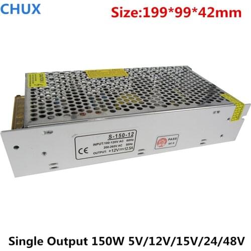 Switching Power Supply 150w Single Output For LED Strip Light DC 5v 15v 12v 24v 48v For CCTV Camera Switch Power Transformers