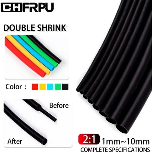 5m Insulation and waterproof heat shrink tube Cable wire data line repair sleeve DIY 1/1.5/2/2.5/3/4/5/6mm Shrinkage rate 2: 1