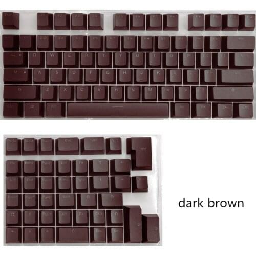 PBT Keycaps For Mini Mechanical Keyboard Suit For 61/64/68/71/82/84 Layout Keyboard With Transparent RGB Letters